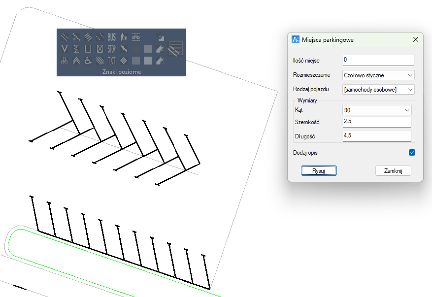 Creating car parks with ZWTraffic's generator