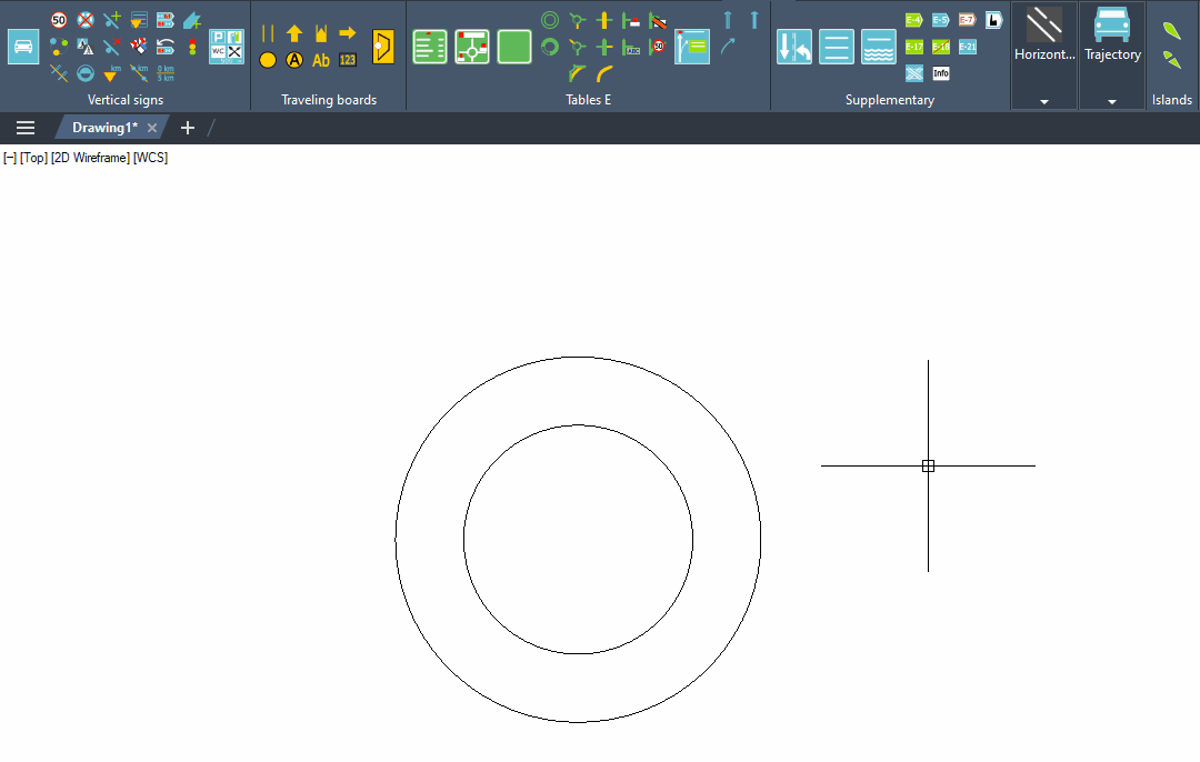 Creating roundabouts in CAD drawings