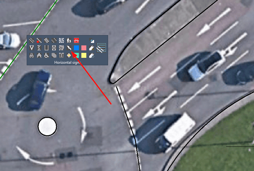 Horizontal arrows in ZWTraffic application