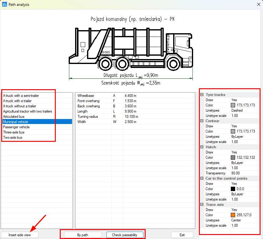 Path analysis feature