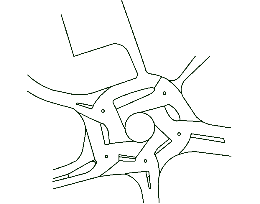 Prepared outlines of the roundabout