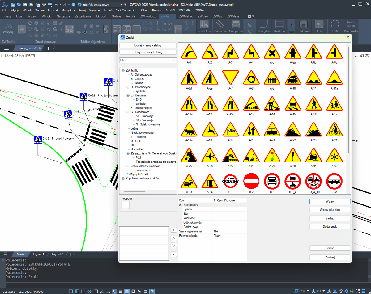 Traffic sings in ZWTraffic 2025