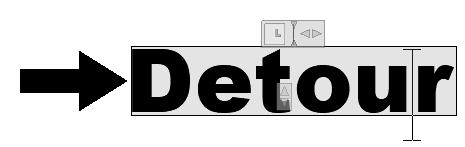 Making detour sign