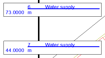 Water supply in CAD drawing