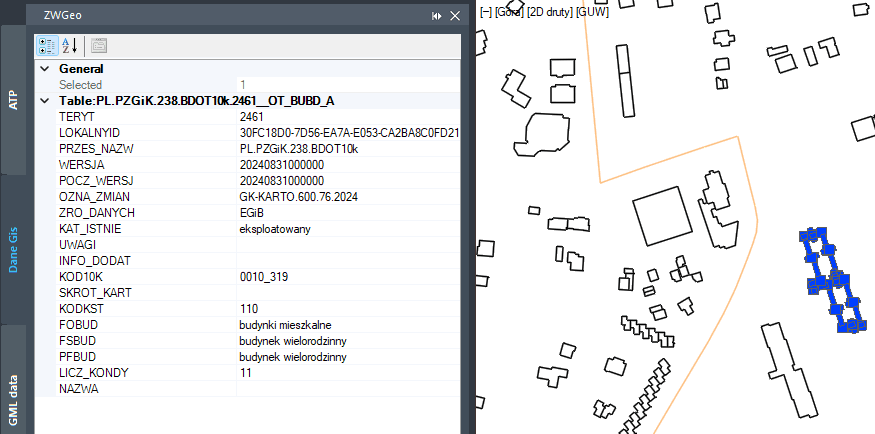 Attributes in CAD drawing