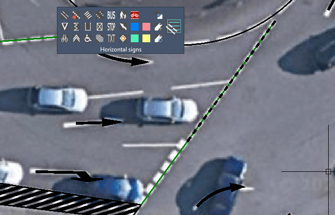 Drawn lines