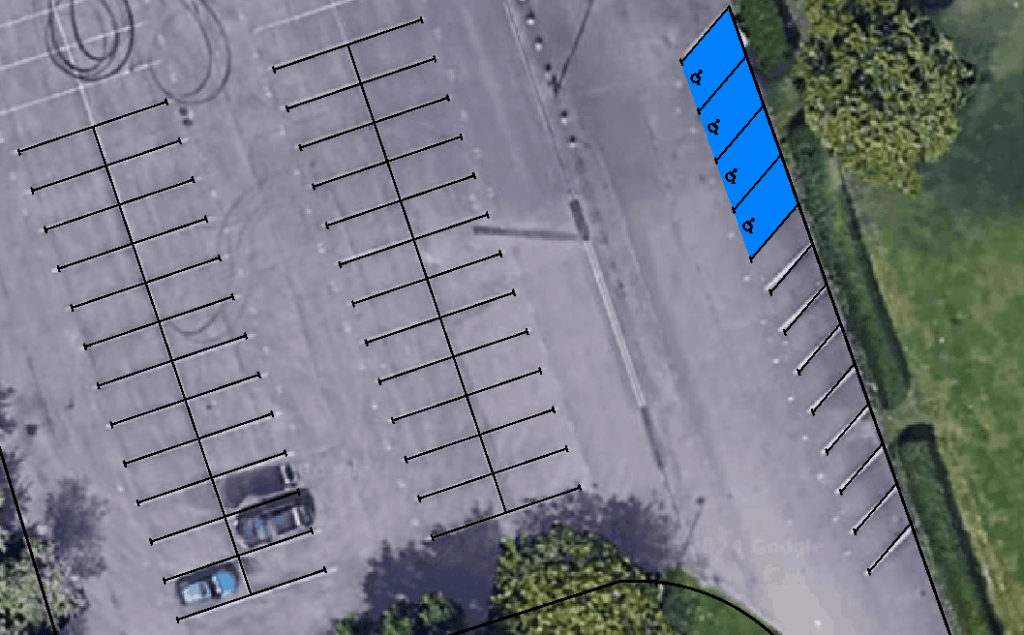 Finished parking space
