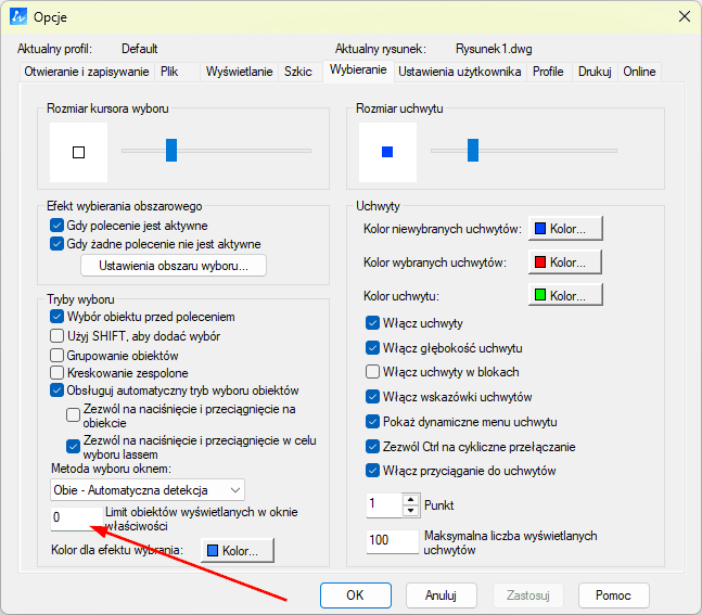 Limit of objects in ZWCAD