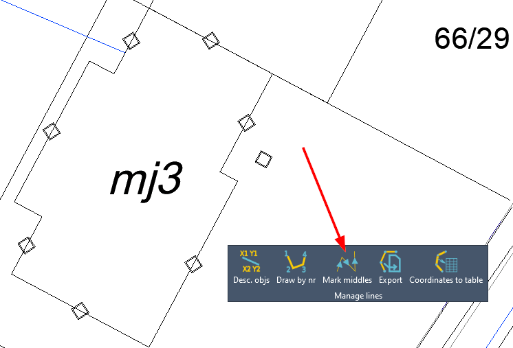 Mark middle of polylines with ZWGeo