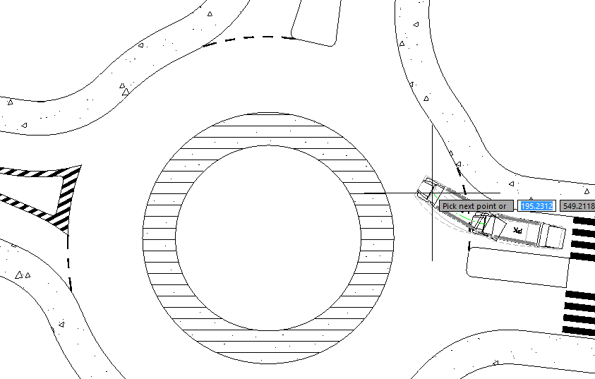 Full passability of a vehicle Full trajectory