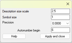 Point settings of ZWGeo Point settings