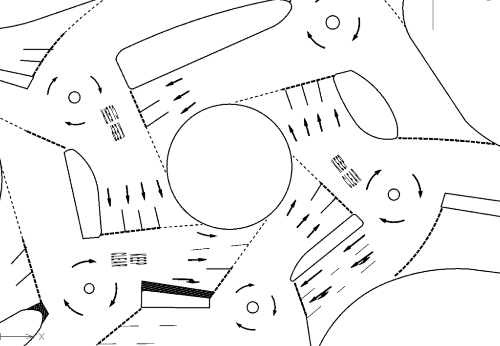 Drawn roundabout